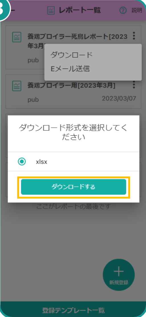 ファイル形式選択